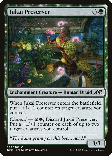 Jukai Preserver, Magic card NEO 195 — Kamigawa: Neon Dynasty set