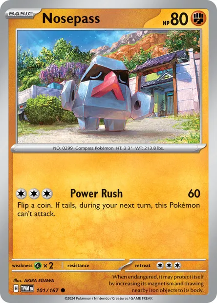 Nosepass, Pokémon card TWM 101 — Twilight Masquerade set
