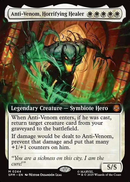 Anti-Venom, Horrifying Healer, Magic card SPM 244 — Marvel's Spider-Man set
