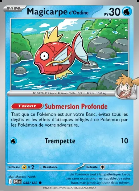 Magicarpe d'Ondine, carte Pokémon DRI 048 — extension Rivalités Destinées