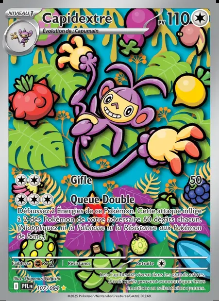 Capidextre, carte Pokémon PFL 107 — extension Flammes Fantasmagoriques