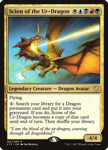 Scion of the Ur-Dragon, Magic card C17 192 — Commander 2017 set