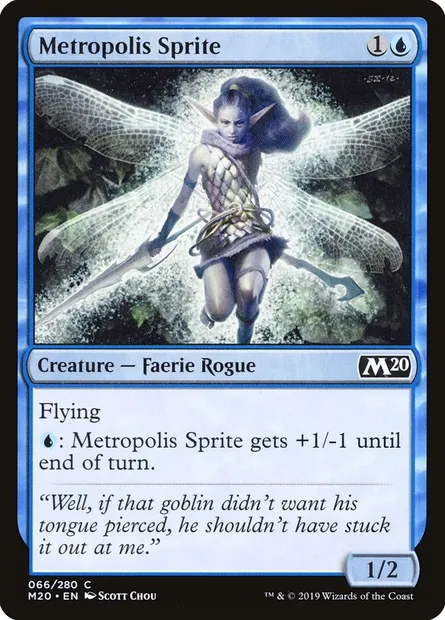 Metropolis Sprite, Magic card M20 66 — Core Set 2020 set