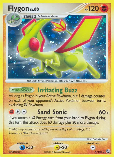 Flygon, Pokémon card SW 5 — Secret Wonders set
