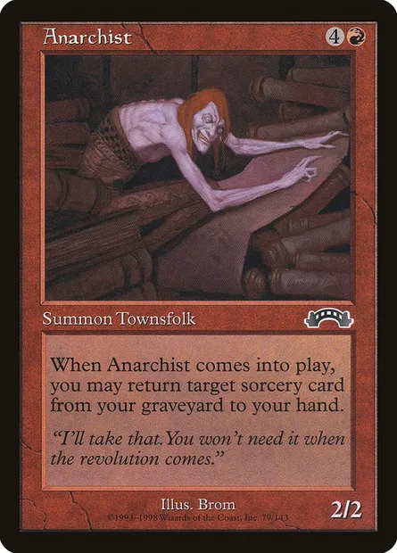 Anarchist, Magic card EXO 79 — Exodus set