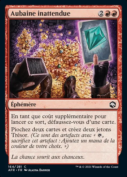 Aubaine inattendue, carte Magic AFR 164 — extension Forgotten Realms: Aventures dans les Royaumes Oubliés