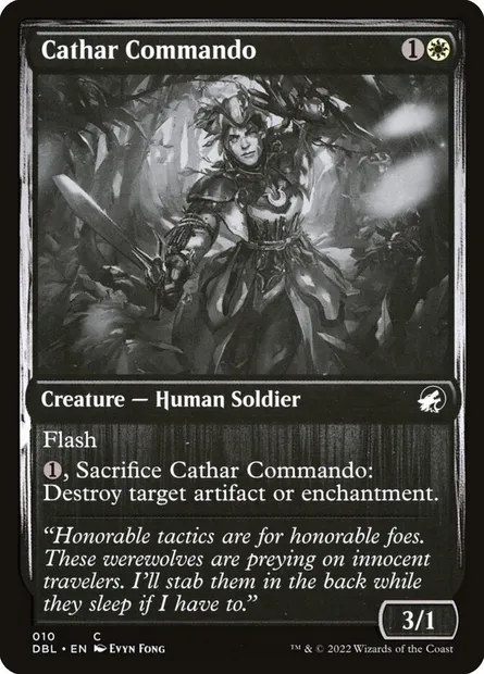 Cathar Commando, Magic card DBL 10 — Innistrad: Double Feature set