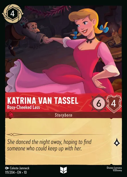 Katrina Van Tassel - Rosy-Cheeked Lass, Disney Lorcana card CH10-111 — Whispers in the Well set