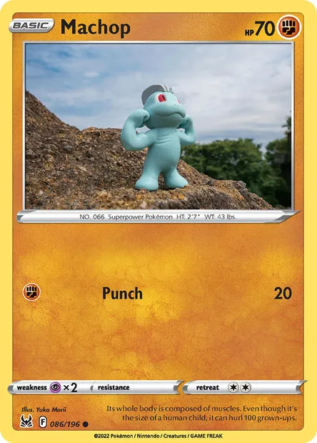 Machop, Pokémon card LOR 086 — Lost Origin set