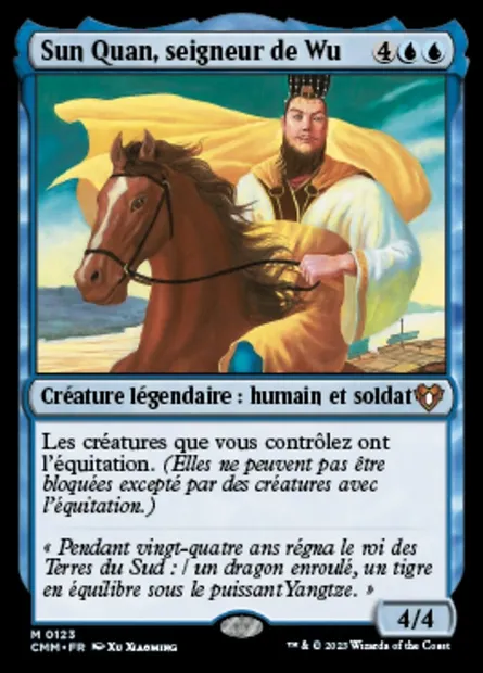 Sun Quan, seigneur de Wu, carte Magic CMM 123 — extension Commander Masters