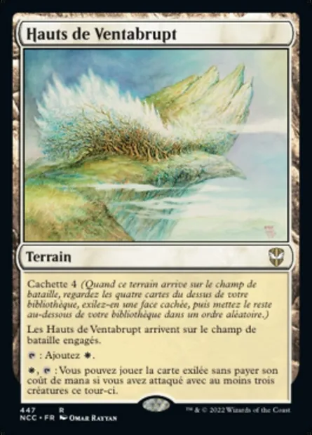 Hauts de Ventabrupt, carte Magic NCC 447 — extension New Capenna Commander