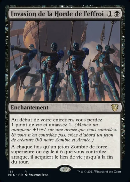 Invasion de la Horde de l'effroi, carte Magic MIC 114 — extension Midnight Hunt Commander