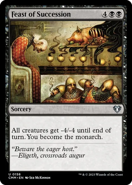 Feast of Succession, Magic card CMM 158 — Commander Masters set