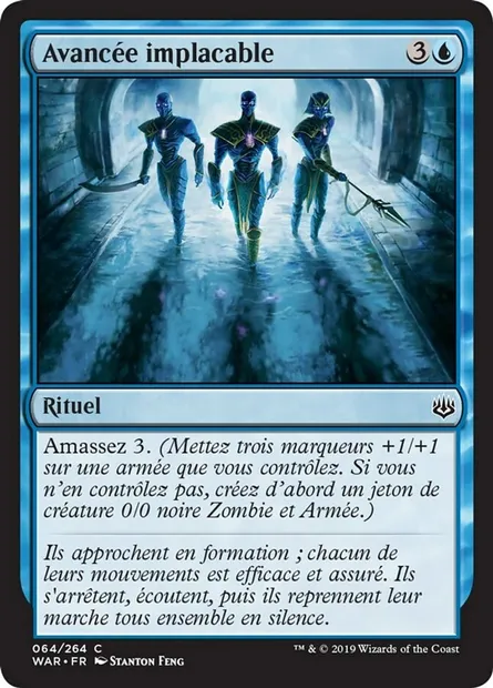 Avancée implacable, carte Magic WAR 64 — extension La guerre des Planeswalkers