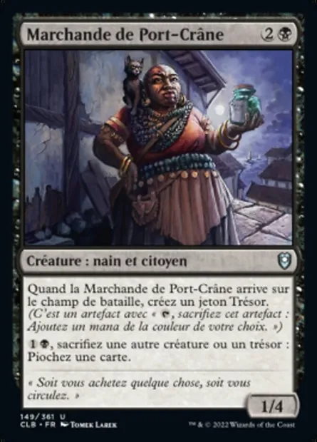 Marchande de Port-Crâne, carte Magic CLB 149 — extension Commander Légendes : la bataille de la Porte de Baldur