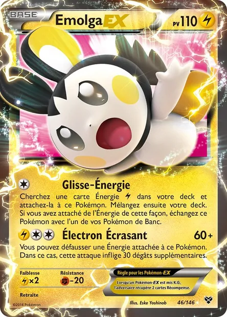 Emolga EX, carte Pokémon XY 46 — extension XY