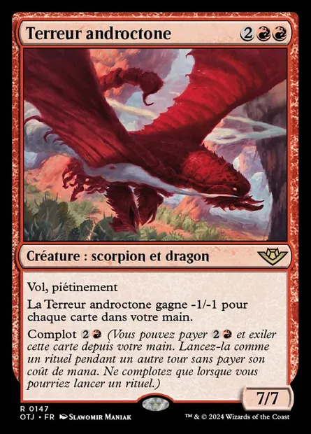 Terreur androctone, carte Magic OTJ 147 — extension Outlaws of Thunder Junction