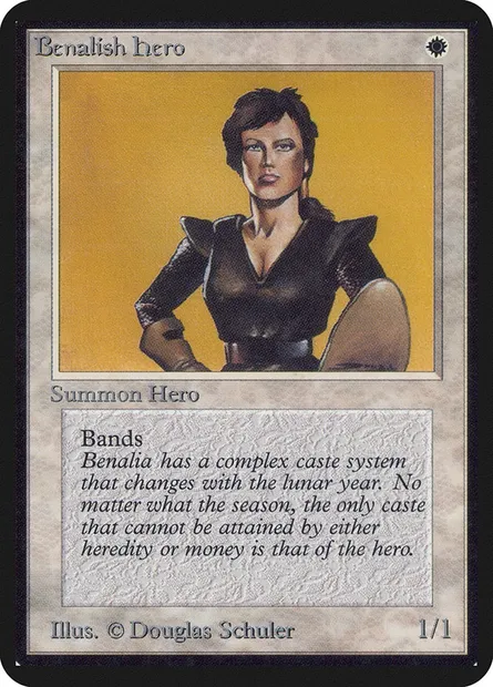 Héroïne bénaliane, carte Magic LEA 4 — extension Limited Edition Alpha