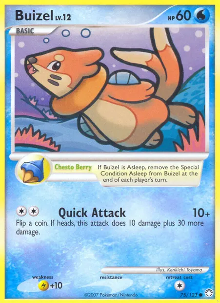 Buizel, Pokémon card MT 75 — Mysterious Treasures set