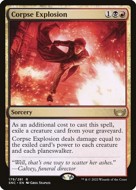 Corpse Explosion, Magic card SNC 179 — Streets of New Capenna set