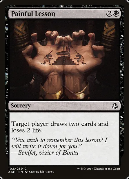Painful Lesson, Magic card AKH 102 — Amonkhet set
