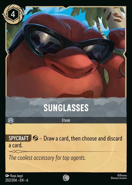 Sunglasses, Disney Lorcana card CH6-202 — Azurite Sea set
