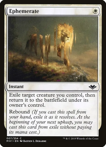 Ephemerate, Magic card MH1 7 — Modern Horizons set