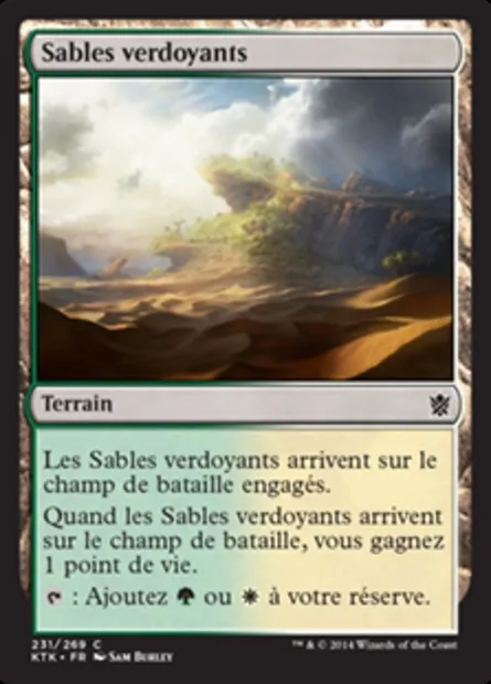 Sables verdoyants, carte Magic KTK 231 — extension Les Khans de Tarkir