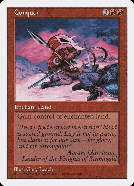 Conquer, Magic card 5ED 216 — Fifth Edition set