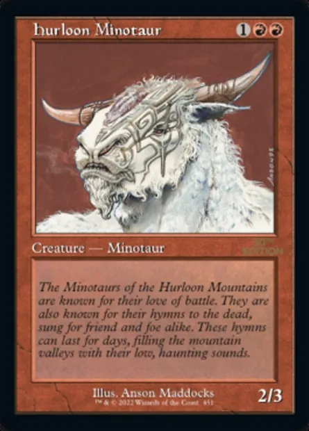 Hurloon Minotaur, Magic card 30A 451 — 30th Anniversary Edition set
