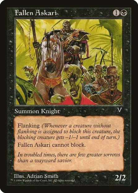 Fallen Askari, Magic card VIS 59 — Visions set