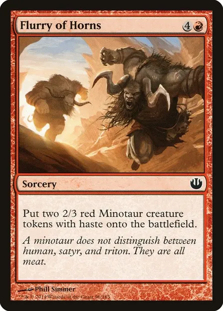 Flurry of Horns, Magic card JOU 96 — Journey into Nyx set