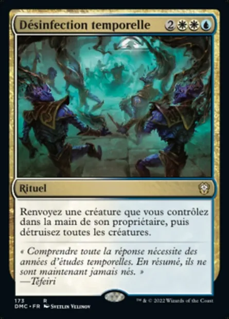 Désinfection temporelle, carte Magic DMC 173 — extension Dominaria United Commander