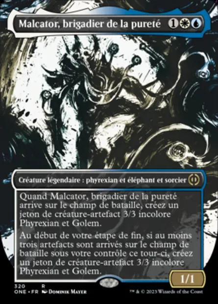 Malcator, brigadier de la pureté, carte Magic ONE 320 — extension Tous Phyrexians