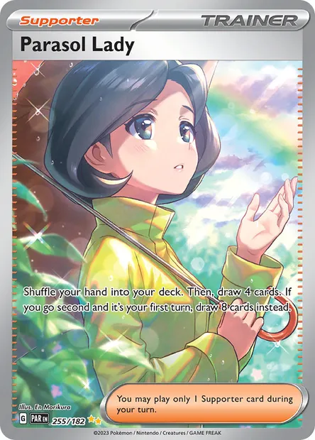 Parasol Lady, Pokémon card PAR 255 — Paradox Rift set