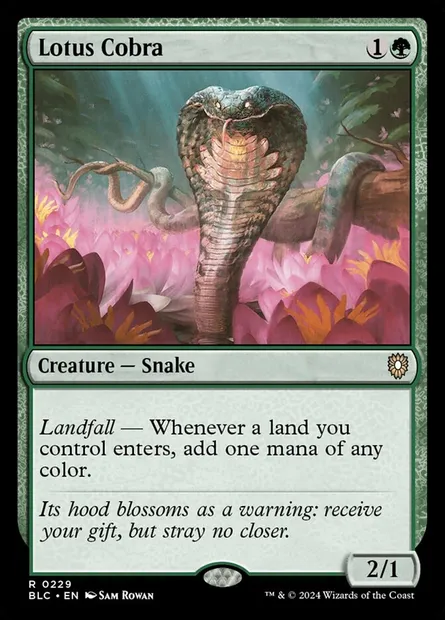 Lotus Cobra, Magic card BLC 229 — Bloomburrow Commander set