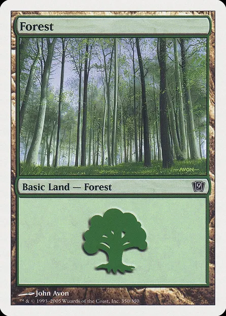 Forêt, carte Magic 9ED 350 — extension Neuvième Edition