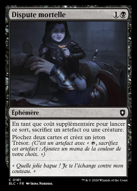Dispute mortelle, carte Magic BLC 181 — extension Bloomburrow Commander
