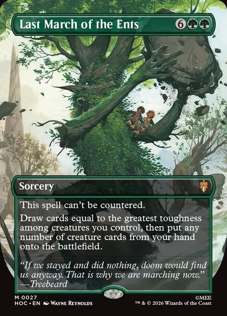 Last March of the Ents, Magic card HOC 27 — The Hobbit Eternal set