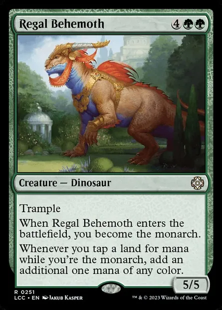 Regal Behemoth, Magic card LCC 251 — The Lost Caverns of Ixalan Commander set