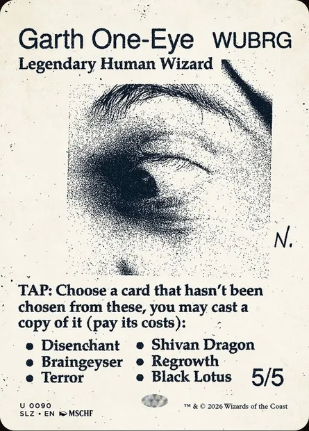 Garth One-Eye, Magic card SLZ 90 — The Zeta Set set