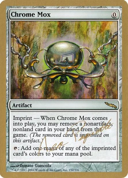 Mox de chrome, carte Magic WC04 ap152 — extension World Championship Decks 2004