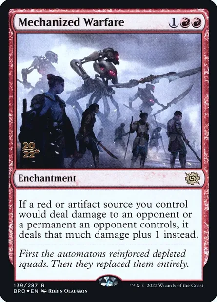Mechanized Warfare, Magic card PBRO 139s — The Brothers' War Promos set
