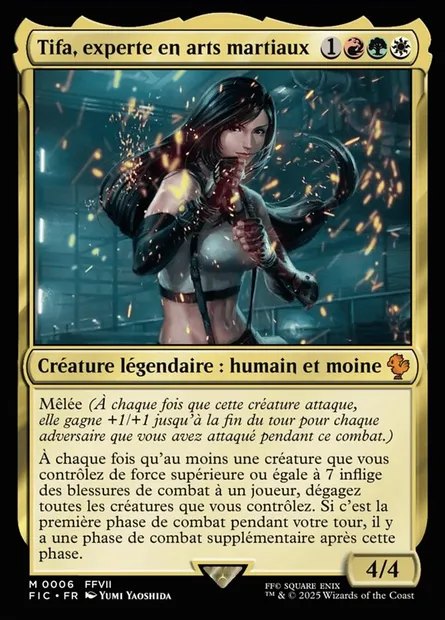 Tifa, experte en arts martiaux, carte Magic FIC 6 — extension Final Fantasy Commander