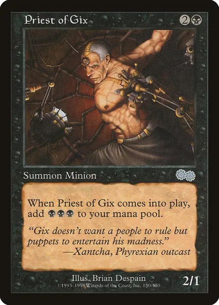 Prêtre de Gix, carte Magic USG 150 — extension Epopée d'Urza