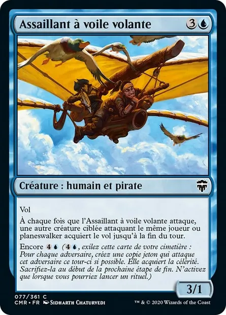 Assaillant à voile volante, carte Magic CMR 77 — extension Commander Legends