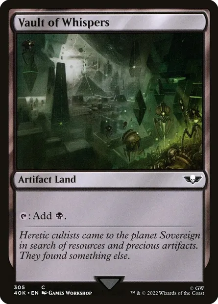 Vault of Whispers, Magic card 40K 305 — Warhammer 40,000 Commander set