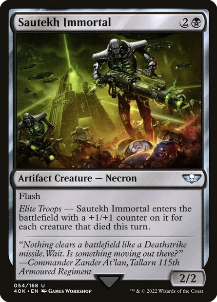 Sautekh Immortal, Magic card 40K 54 — Warhammer 40,000 Commander set