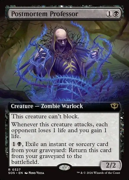 Postmortem Professor, Magic card SOS 327 — Secrets of Strixhaven set