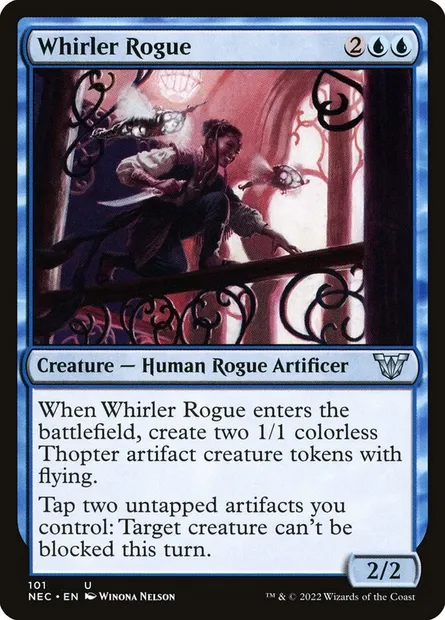 Whirler Rogue, Magic card NEC 101 — Neon Dynasty Commander set